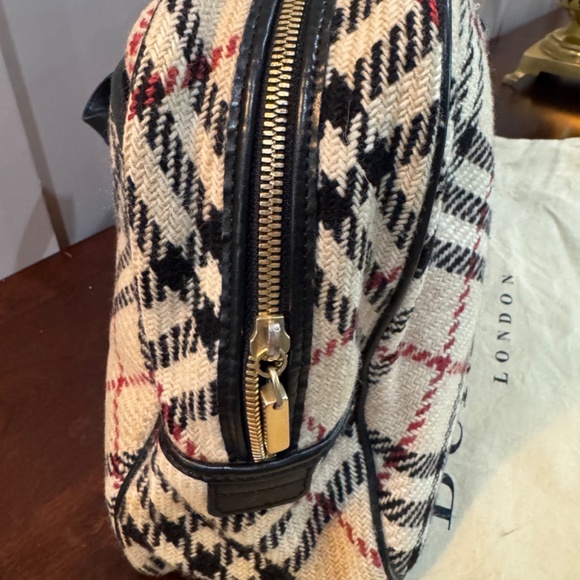 Burberry Vintage Wool Nova Check Bowler Bag - Picture 4 of 5